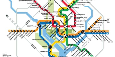 નકશો wmata નકશો ડીસી
